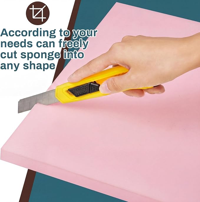 Frienda 2 Pack 1" x 24" x 24" Upholstery High Density Foam Cushion Replacement - Image 5