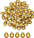 MECCANIXITY 50PCS Flat Back Acrylic Teardrop Gems 18x25mm Artificial Rhinestones by MECCANIXITY