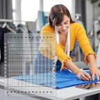 Quilting Ruler, 14.5 * 17.75", Slotted Patchwork Ruler & Template, Non-Slip - Image 5