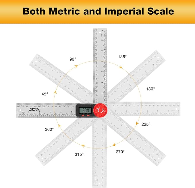 Digital Angle Finder Protractor, Angle Finder Ruler, Stainless steel 7inch 200mm - Image 4