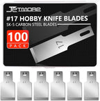 Jetmore 100 Pack Hobby Blades Set #17 Craft Knife Blades Refill Hobby Knife by Jetmore