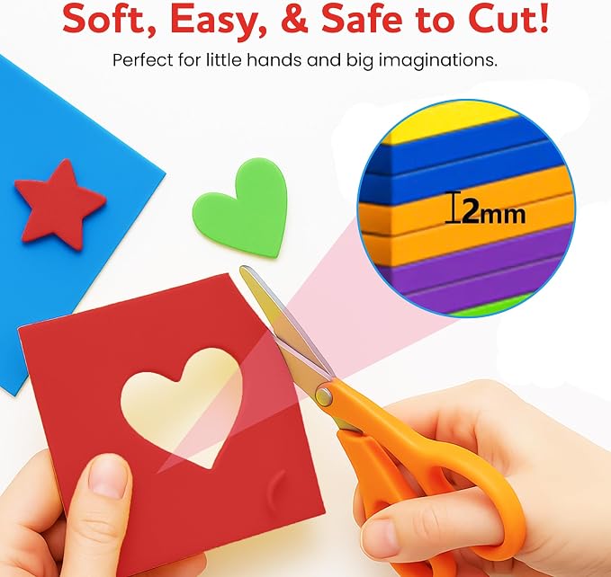 Self-Adhesive EVA Foam Sheets for Crafts – 2mm Thickness 8 Red Sheets, 6 x 9 - Image 4