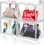 DILIBRA 4 Packs Clear Plastic Handbag Storage Organizer by DILIBRA