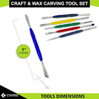 CYNAMED Stainless Steel Spatula Wax & Clay Sculpting Tool Carver Set - Image 3
