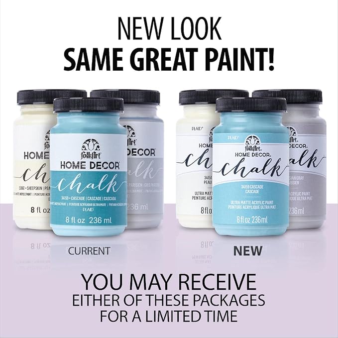 FolkArt Home Décor Chalk Paint, Cashmere 8 fl oz Acrylic Craft Paint - Image 2