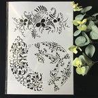 TIAMECH A4 Reusable Flower Lace Stencil - Image 3