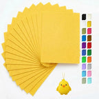 Yellow Felt Fabric Sheets 20 Pcs Stiff 8" X 12", 1mm Thick Assorted Color by FANOMMI