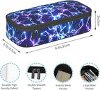 Cool Blue Purple Electric Lightning Pencil Case Organizer Big Capacity Pencil - Image 5