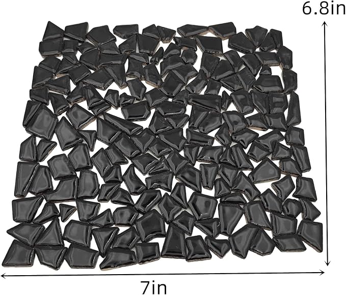 200g Ceramic Mosaic Tiles for Crafts, Irregular Stained Ceramic 0.2"x0.8" - Image 4