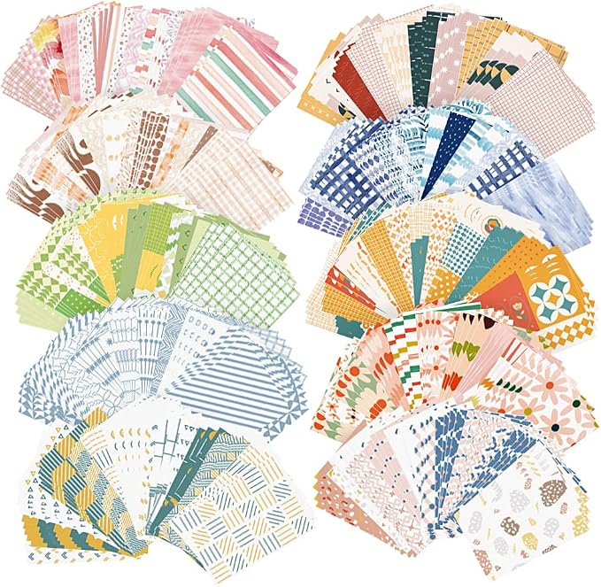 500 Sheets Vintage Scrapbook Paper Supplies by Kinderia