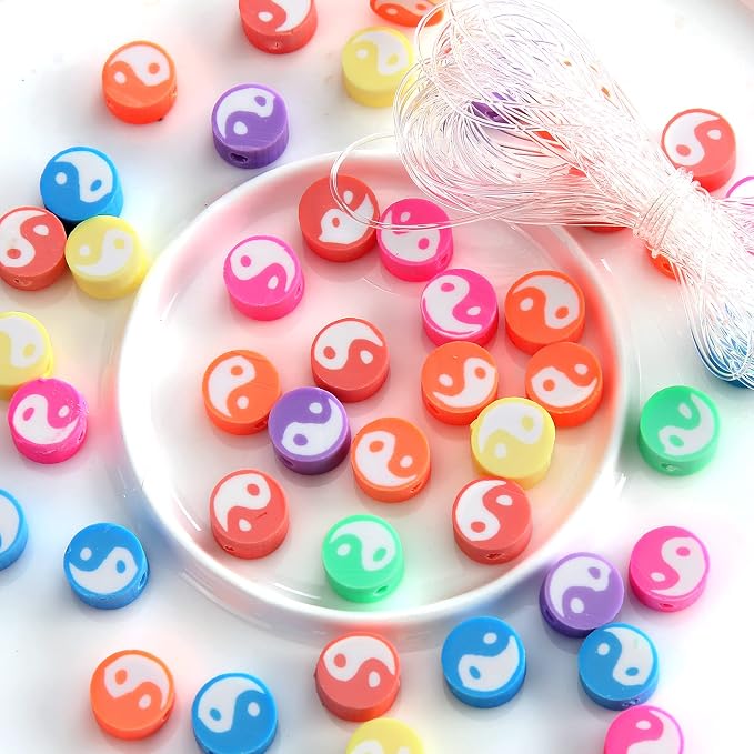 100pcs Mixed Polymer Clay Spacer Beads - Image 3