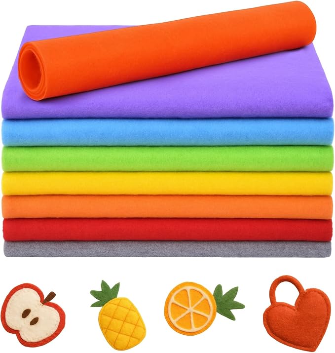 60pcs 15" × 12" 2mm Thick Soft Felt Fabric Sheet 60 Assorted Dark Series Colors - Image 7