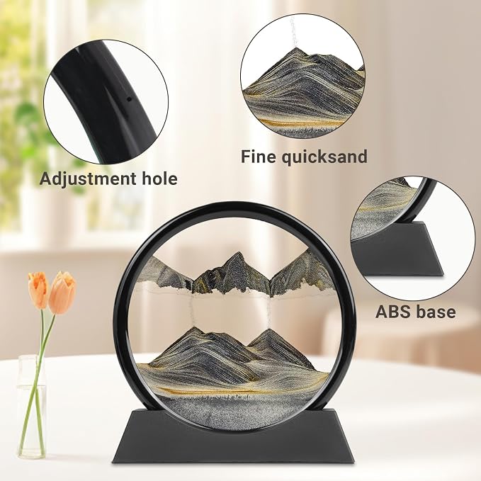 Meeitec Moving Sand Art, 3D Liquid Motion Deep Sea Sandscape Color Quicksand - Image 2