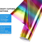 Gatichetta Metallic Foil HTV Roll Holographic Rainbow Heat Transfer Vinyl - Image 3