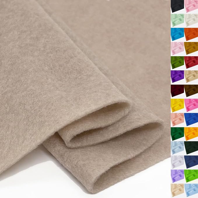 Nude Tones Felt Fabric 36" X 36", 1.6mm Thick Soft and Durable Flexible Craft by FANOMMI