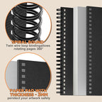 Joibabe Sketch Book 9" x 11"，2 Pack 80-Sheets，Double-Sided Hardbound Sketchbook - Image 2
