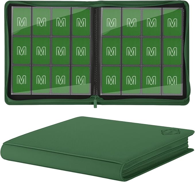 Premium Card Binder 12 Pocket for 720 Pockets Trading Card Binder, PU Zipper by MOSLA