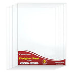 Clear Acrylic Sheets, 8.5" x 11", 0.02 Inch Transparent Thin Plastic Sheets by MEGAFORMAT
