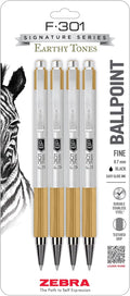 Zebra Pen F-301 Signature Series Retractable Ballpoint Pen, Stainless-Steel by ZebraPen