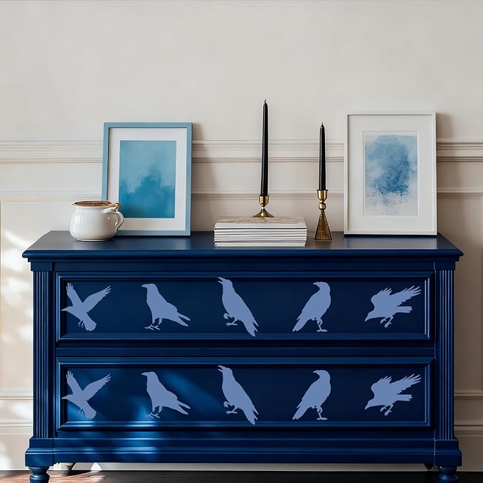 4pcs Bird Stencil for Painting Crow Stencils for Crafts Reusable Street Art - Image 7