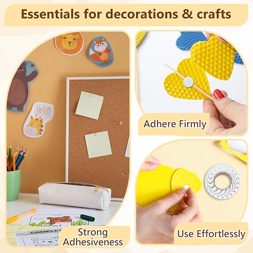 400 PCS 2mm Double Sided Foam Dots 0.4" Foam Round Dots 3D Foam Tape Craft - Image 5