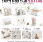SHISU Clear Vinyl Fabric 0.3mm PVC Roll, Waterproof Sewing Sheet | Flexible - Image 5