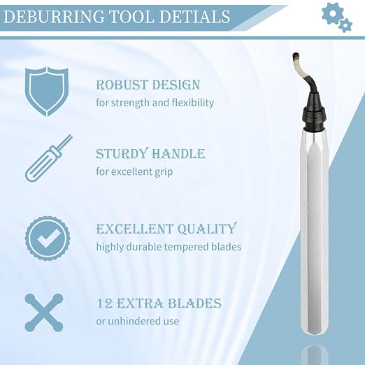 Deburring Tool with 12 High Speed Steel Blades, Deburring Tool 3D Printing - Image 4