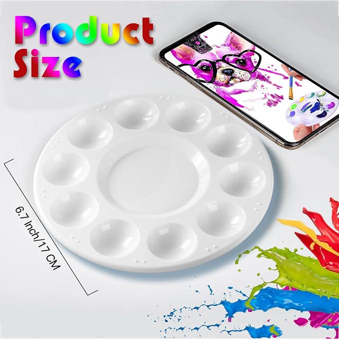 22pcs Paint Palettes, Plastic Paint Tray Palette, Paint Pallets - Image 2