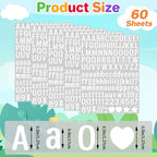 Letter Stickers 0.5 inch, Self-Adhesive Vinyl Waterproof ABC Letter Stickers - Image 2