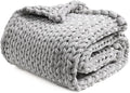 YnM Velvet Weighted Blanket, Handmade Chunky Knitted Design, Soft and Cozy by YNM