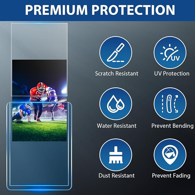 400 Hard Plastic Card Sleeves, Premium Baseball Card Protectors, Sports Game - Image 2