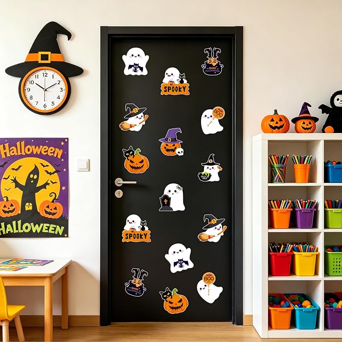 54Pcs Halloween Ghost Cutouts, Classroom Halloween Bulletin Board Decorations - Image 5