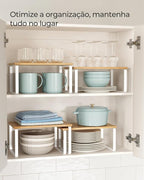 SONGMICS Cabinet Organizer Shelf, Kitchen Storage, Spice Rack, Expandable - Image 3
