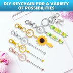 80 Pcs Beadable Keychains Bulk Kit – DIY Keychain Making Supplies - Image 5