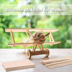 150 Pieces Balsa Wood Sticks Hardwood Square Wooden Craft Dowel Rods Unfinished - Image 3