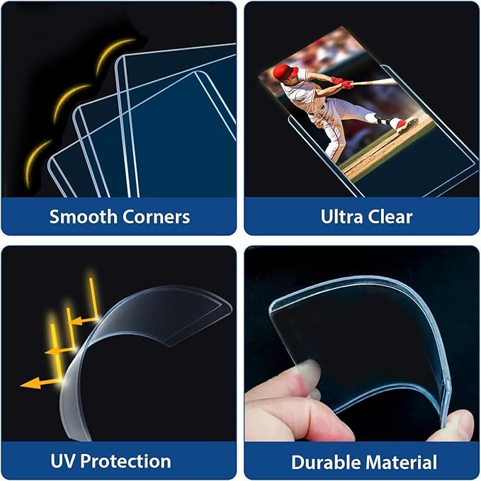 200 Hard Plastic Card Sleeves, Premium Baseball Card Protectors, Sports Game - Image 4