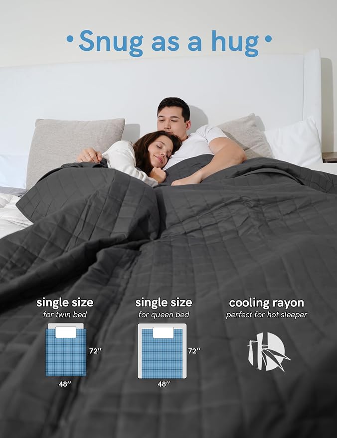 YnM Exclusive Weighted Blanket, Cooling & Cozy Velvet Dual-Sided, Smallest - Image 5