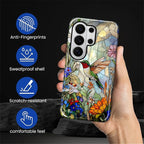 for Samsung Galaxy S26 Ultra Case, Hummingbird Wildflower Stained Glass Pattern - Image 7