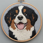 DIY Punch Needle Kits Puppy Bernese Mountain Dog by Unknown