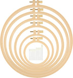 6 Pcs Embroidery Hoop 6 Size, Round Plastic Cross Stitch Hoop by Phinus
