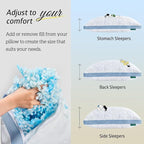 BETU Cooling Pillow Queen Size, Shredded Memory Foam Cool Pillow - Image 5