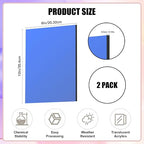 Lesnlok Blue Acrylic Sheets 1/8 inch Thick 3mm 2 Pack 8 x 10 Clear Plexiglass - Image 2