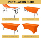 2-Pack 6ft Spandex Table Covers - Image 5