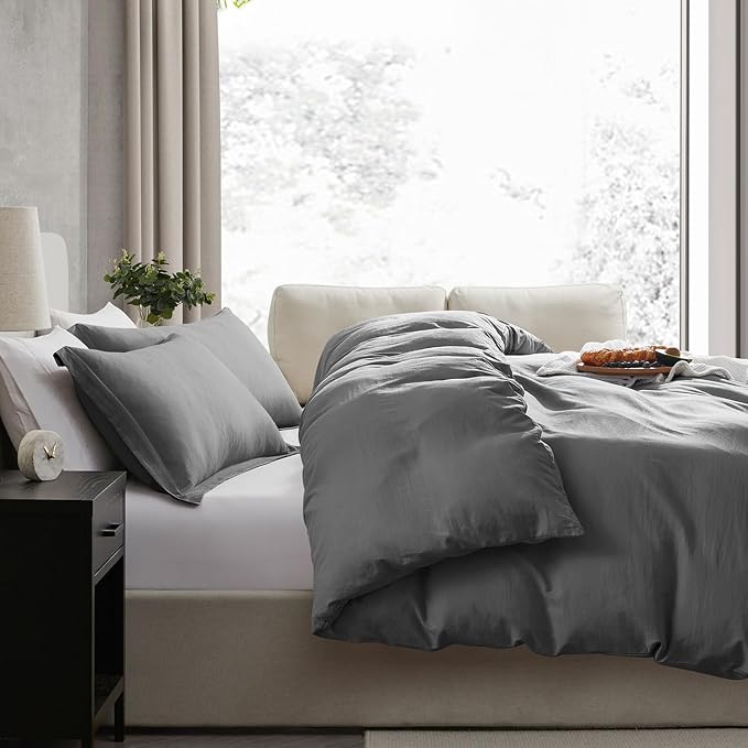 Nestl Grey Duvet Cover King Size - Image 7