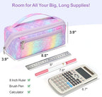 Large Pencil Case for Girls, Aesthetic Pencil Pouch for School, Wide Opening - Image 3