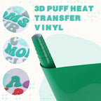 Tintnut Sea Green Puff Heat Transfer Vinyl Roll, easy cut & weed, stretch - Image 3