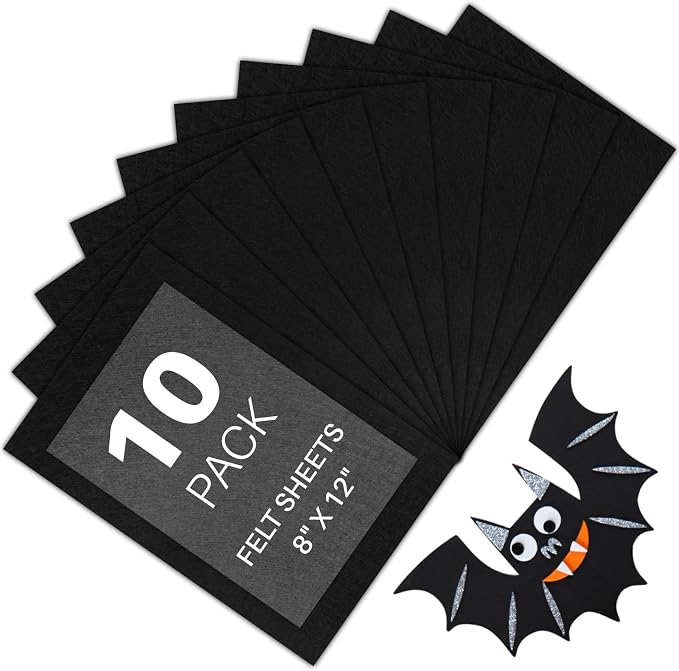 HTVRONT Black Felt Sheets for Crafts by HTVRONT