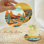 Clendo 8 Pcs National Park Diamond Art Coasters Kit - Image 4
