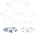 BENECREAT 6PCS Leaf Quilting Templates Set, Quilting Sewing Needlework Craft by BENECREAT