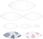 BENECREAT 6PCS Leaf Quilting Templates Set, Quilting Sewing Needlework Craft by BENECREAT